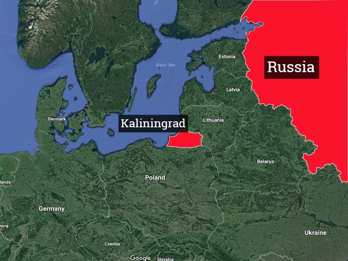 Калининград на карте России границы
